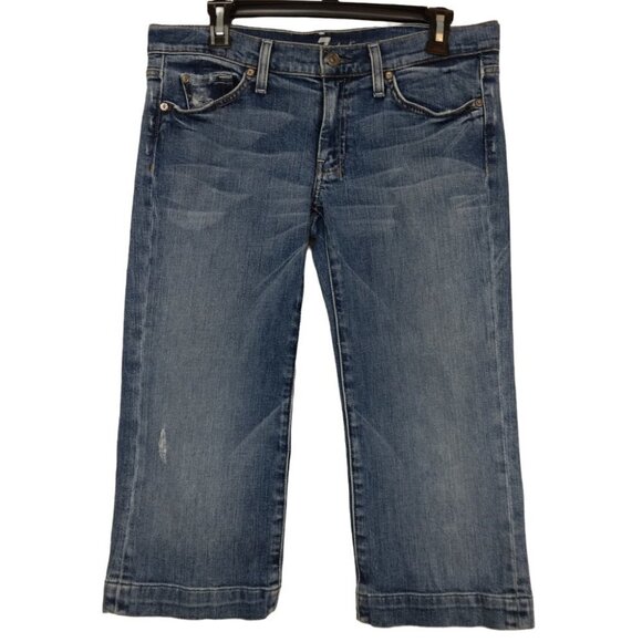 7FAM | Cropped Dojo Distressed Jeans | Size 32 - Picture 1 of 12